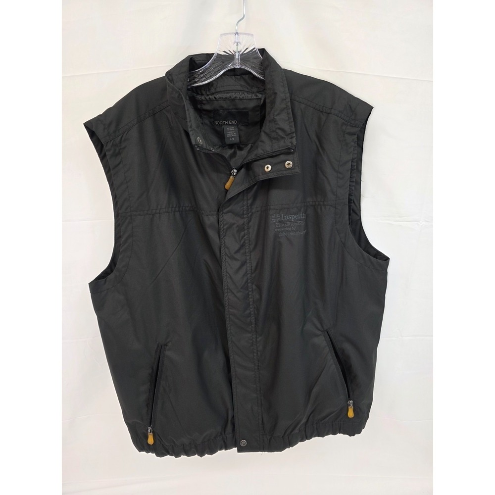 North‎ End Mens Black Full Zip Golf Vest Insperity Championship Logo Large L/G